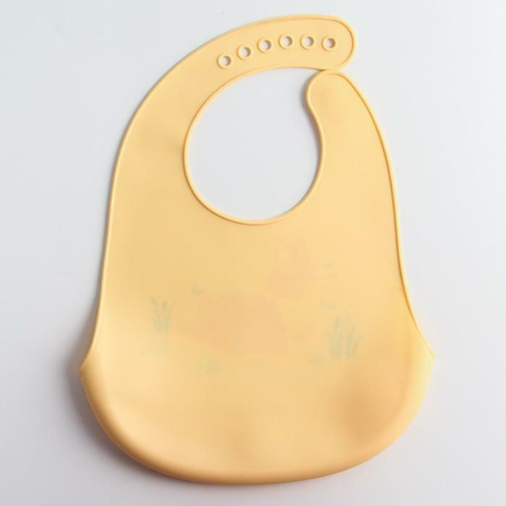 5231416 Нагрудник силиконовый, с карманом «Собачка», цвет бежевый