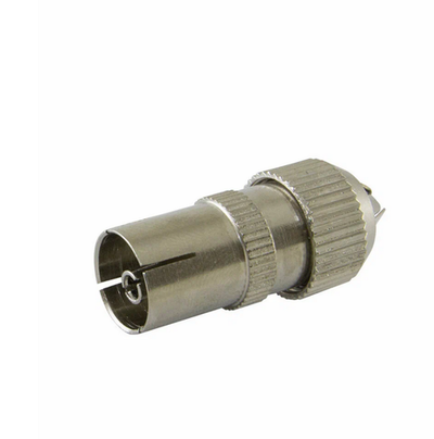 Разъем-гнездо ТВ для кабеля RG6U "орех" без пайки Uni-5047