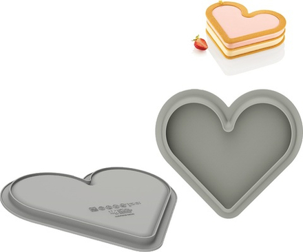 Форма для запекания Silikomart Forma do pieczenia Love Story 2 el., овальная, силикон, 17,3 21 см