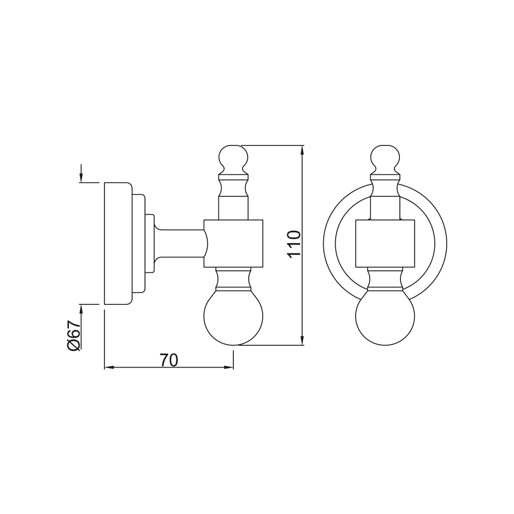 Крючок Jaquar AQN-CHR-7791