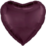 Шар фольгированный Сердце 46 см (Бургундия)