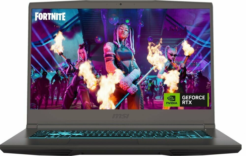 Ноутбук MSI Thin 15 B12VE-1865XRU, i5 12450H/8Gb/SSD512Gb/RTX4050 6Gb/15.6" FHD IPS 144Hz/Dos/серый