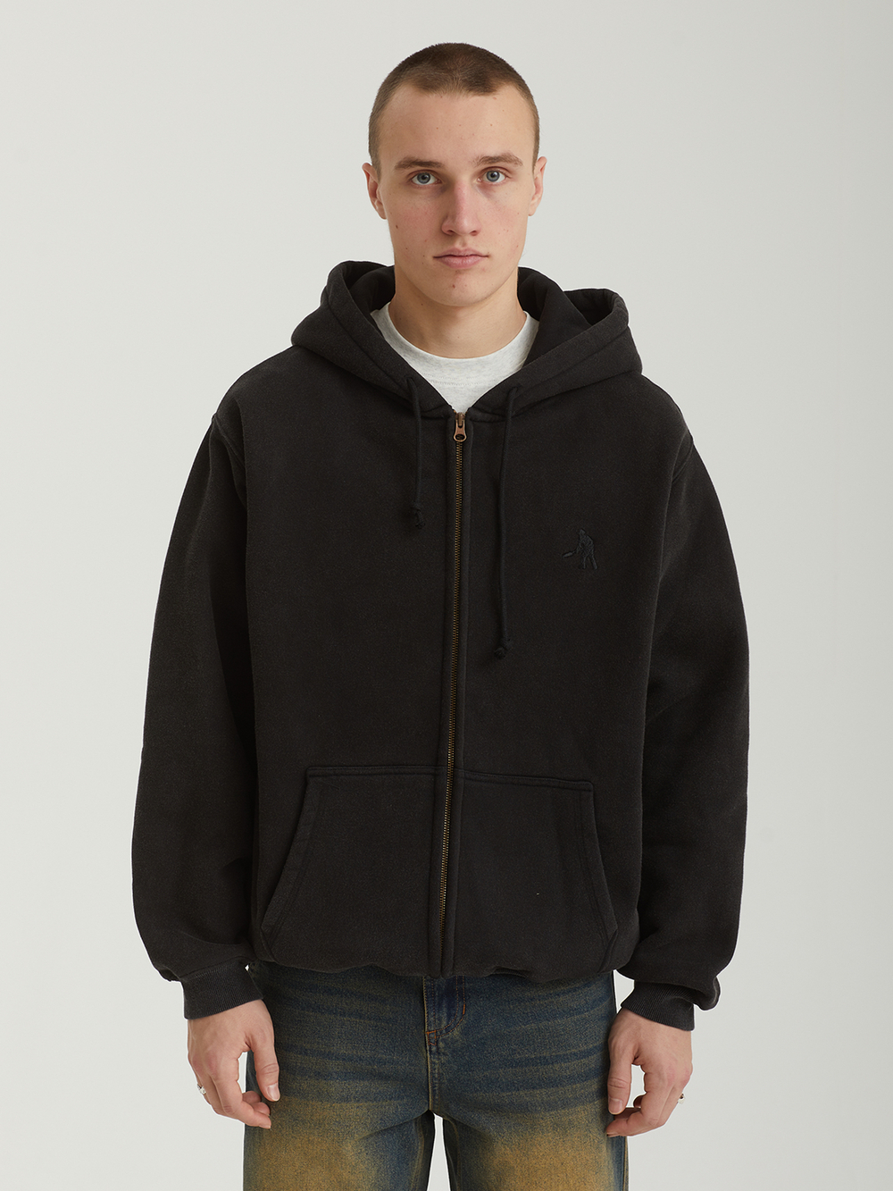 Мужская Толстовка Solid Workers Zip R46