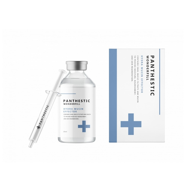 Сыворотка для лица Evas Panthestic Wonderfill Hydra Mucin Effector Hymurink Complex Гиалуроновая кислота, муцин улитки и фитомуцин 35 мл