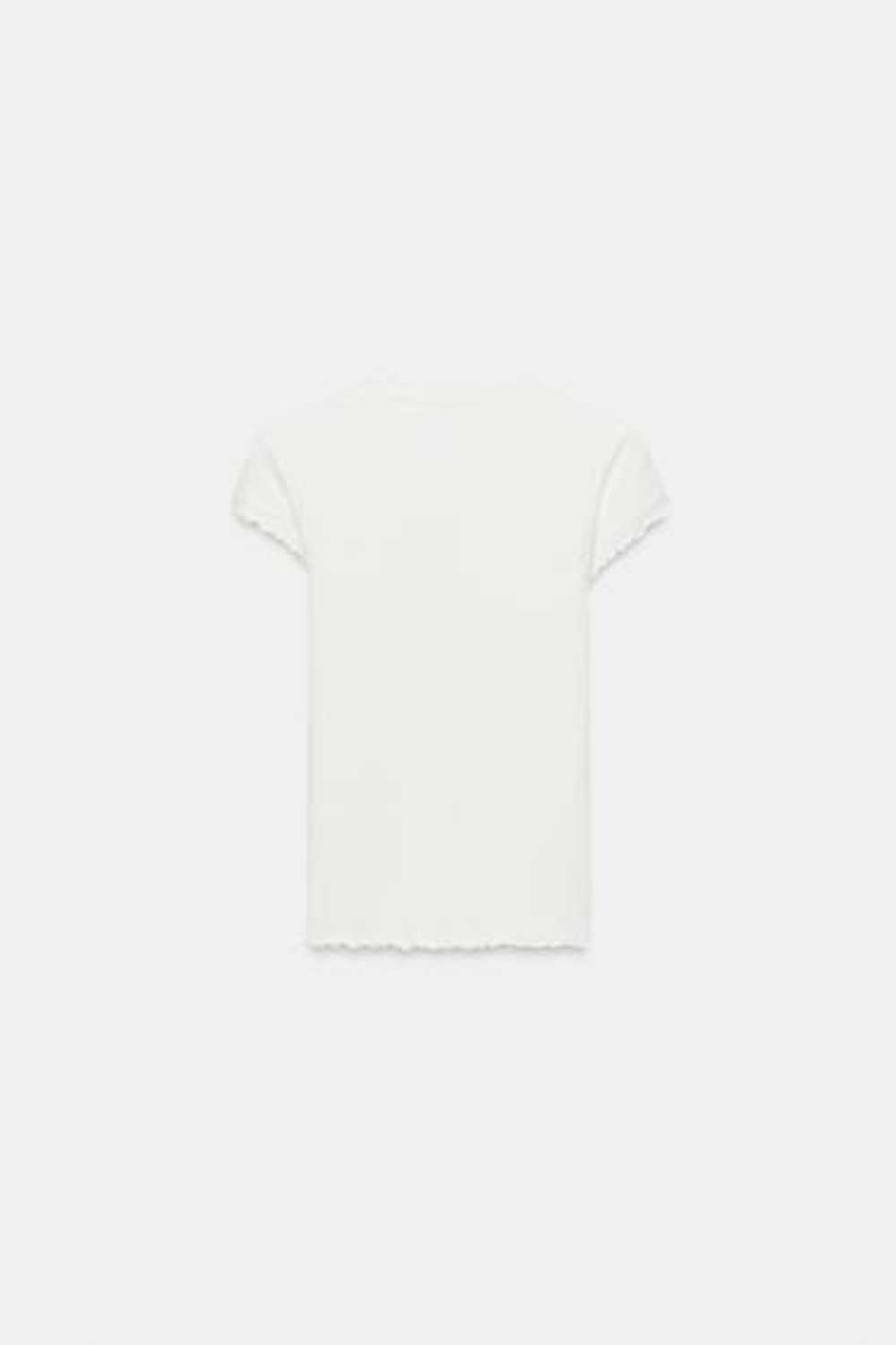 ZARA ФУТБОЛКА ИЗ СМЕСОВОГО ЛЬНА С КОРОТКИМИ РУКАВАМИ, ЭКРЮ