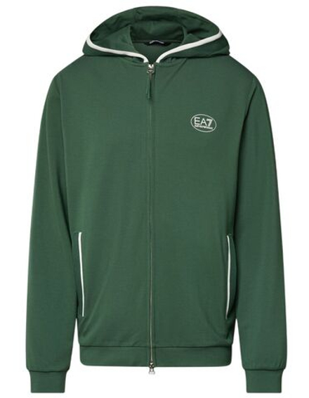 Куртка теннисная EA7 Tennis Zip-Up Hooded - cilantro