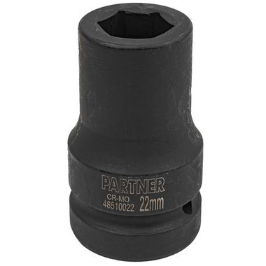 Головка ударная глубокая, 22мм (6гр) 1'' Partner PA-48510022