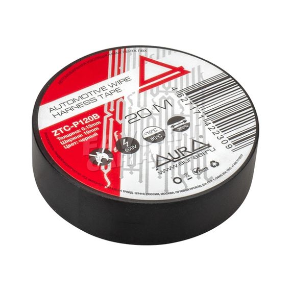 Изолента AURA ZTC-P120B черная
