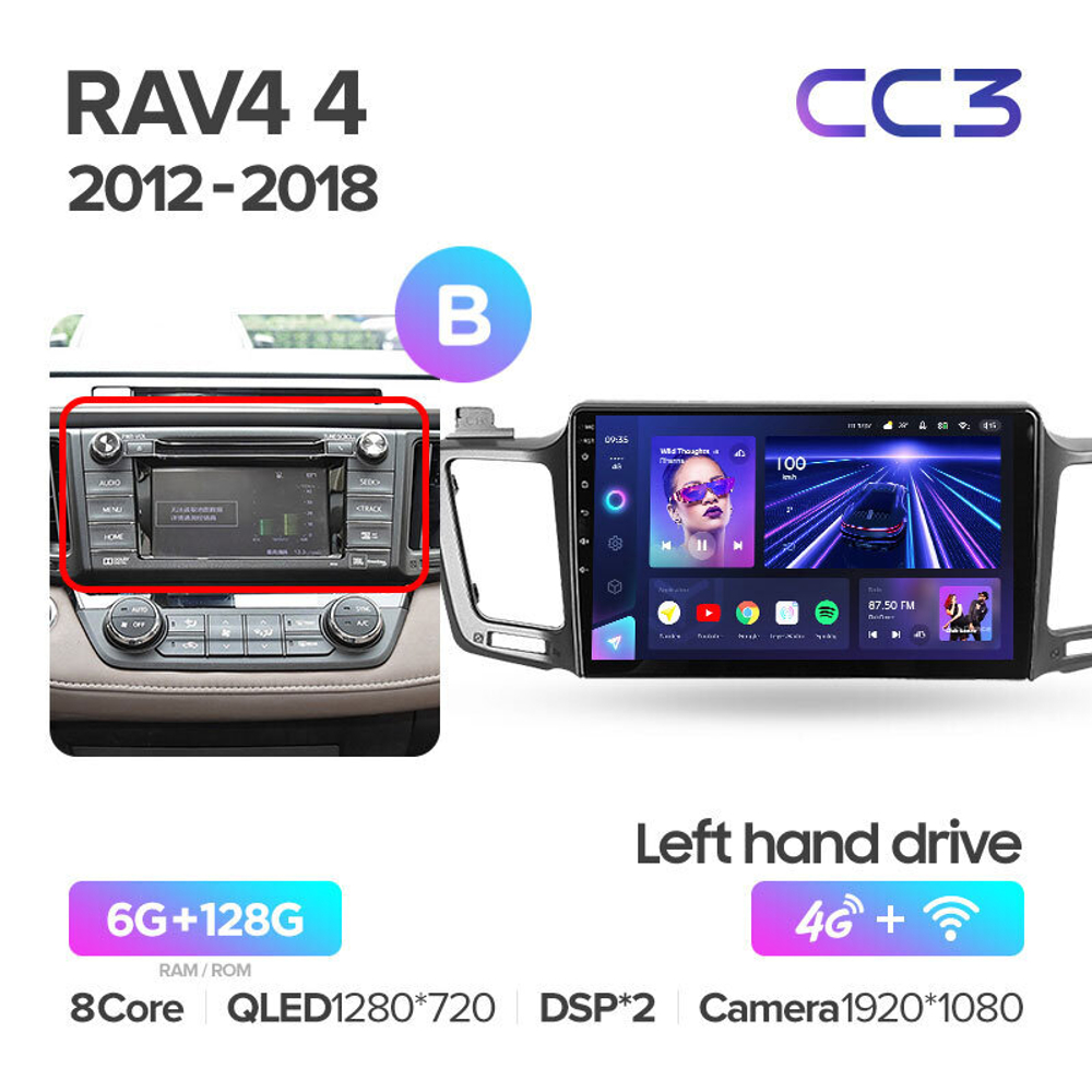 Teyes CC3 10.2" для Toyota RAV4 2012-2018