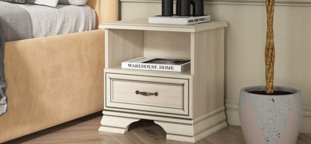 Тумба прикроватная 1S Tiffany Вудлайн кремовый