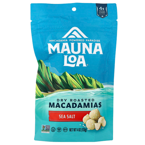 Mauna Loa, обжаренные без масла макадамия, с морской солью, 113 г (4 унции)