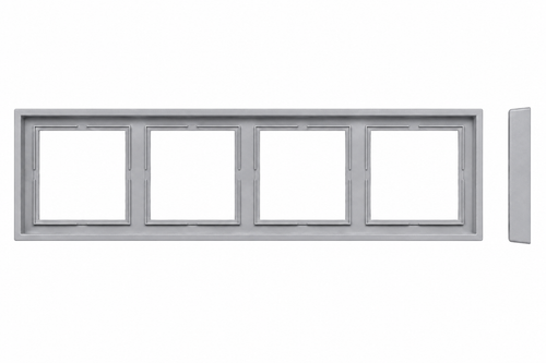 Рамка 4-местная LIREGUS MODERN K14-445-04.M/GC31 светло-серый матовый