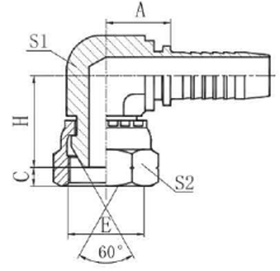 Фитинг DN 20 BSP (Г) 3/4 (90) compact