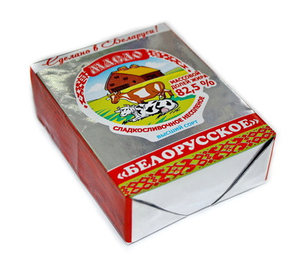 Масло сливочное "Белорусское" 82,5% 180г. Щучин