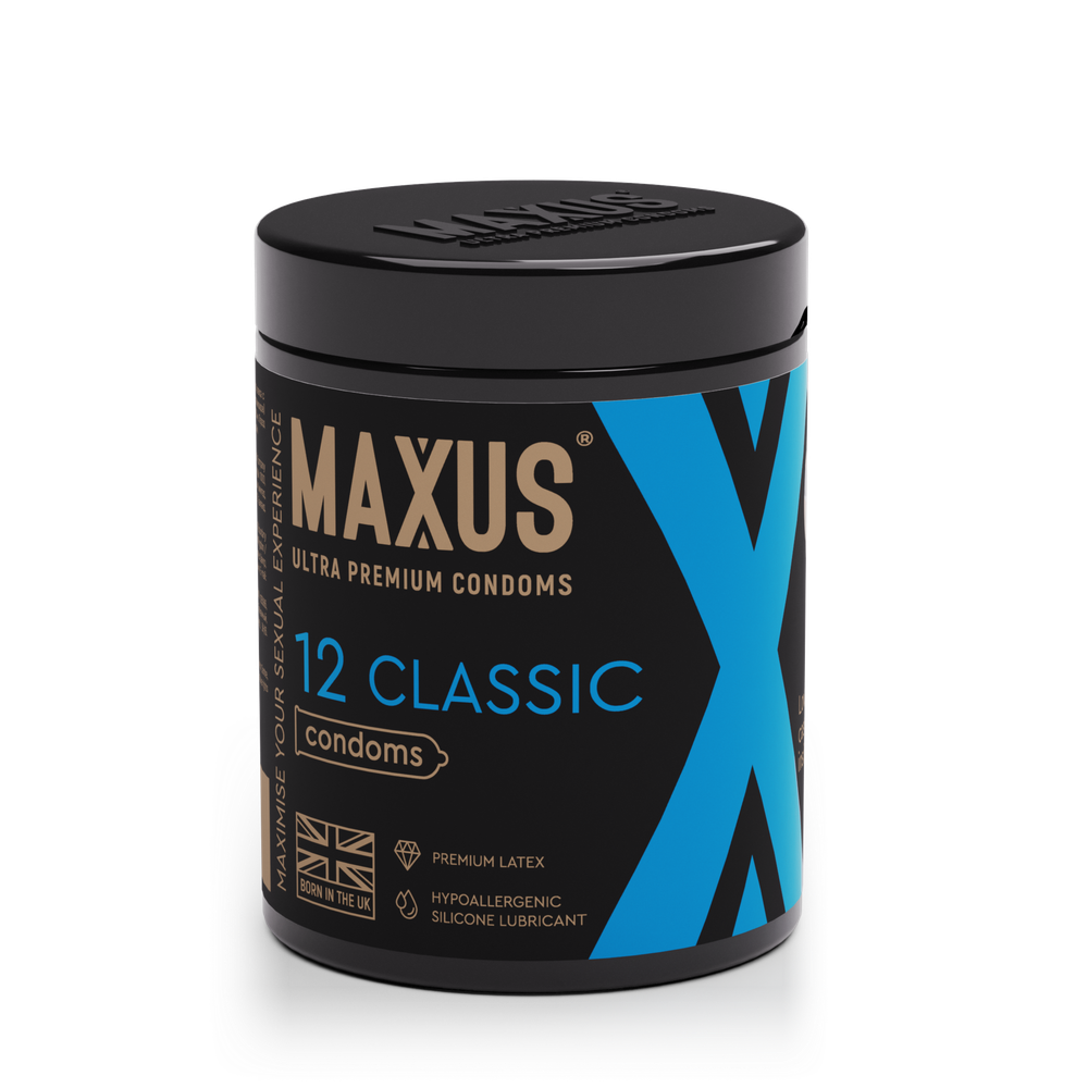 Презервативы MAXUS Classic №12 в железном кейсе, классические X-Edition, 12 шт