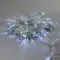 Светодиодная гирлянда с колпачком 100 холодных белых LED ламп 10 м., мерцание, 220-230 В., прозрачный провод ПВХ, IP65, LTC (PST100BLWCAP-10-2W)