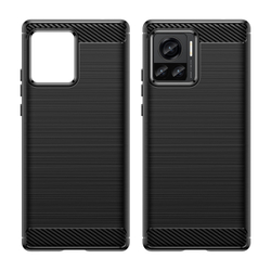 Мягкий чехол в стиле карбон для Motorola Moto X30 Pro, серия Carbon от Caseport