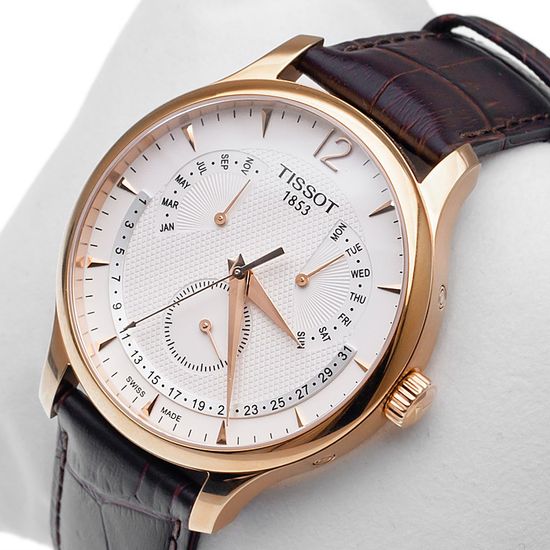 Мужские швейцарские часы Tissot T063.637.36.037.00 Tradition Perpetual Calendar