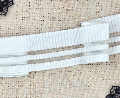 Подвязы трикотажные, ш. 5 см, L 122 см, белый