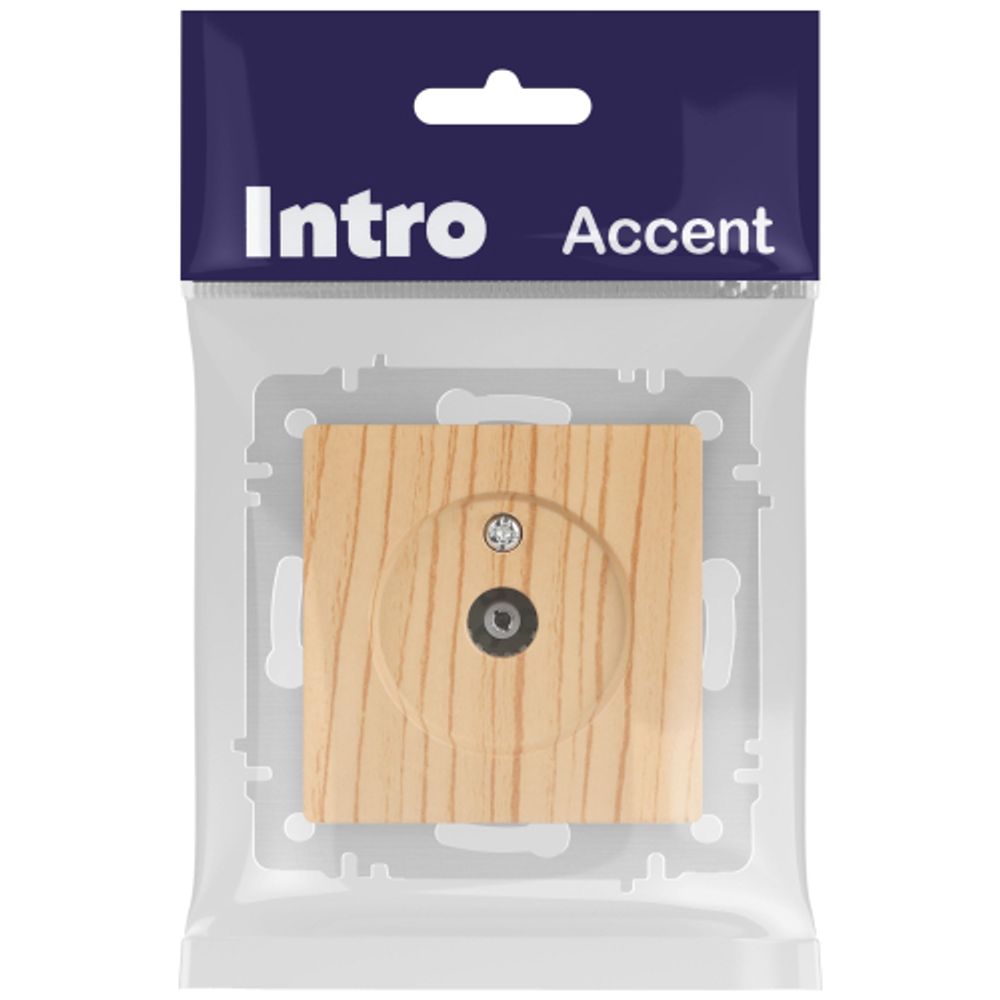 Розетка Intro Accent 6-301-11 TV одиночная, IP20, СУ, сосна