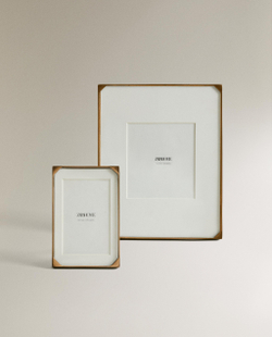 Zara Home Фоторамка из стекла, цвет коричневый, 15 см