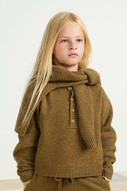 ZARA СВИТЕР ИЗ 100% ШЕРСТИ, ОЛИВКОВО-ЗЕЛЕНЫЙ