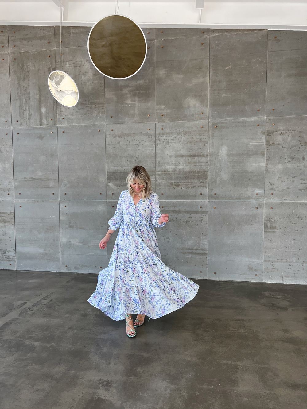 Платье-ярусы миди 9