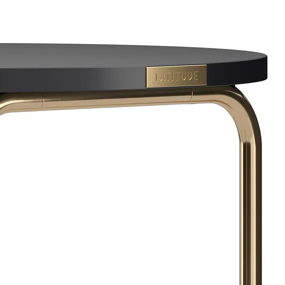 Столик кофейный ror, Ø50 см, латунь/черный