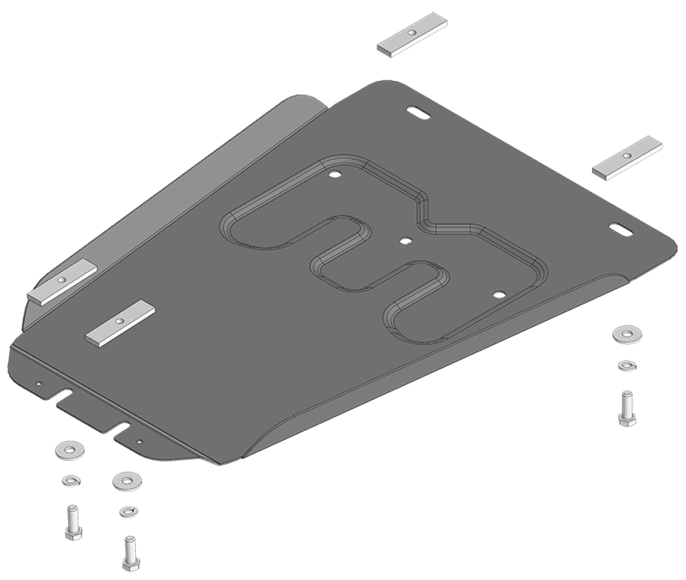 Защита КПП. 2 мм, Сталь. для Jac T8 2019-н.в., Motodor.78313