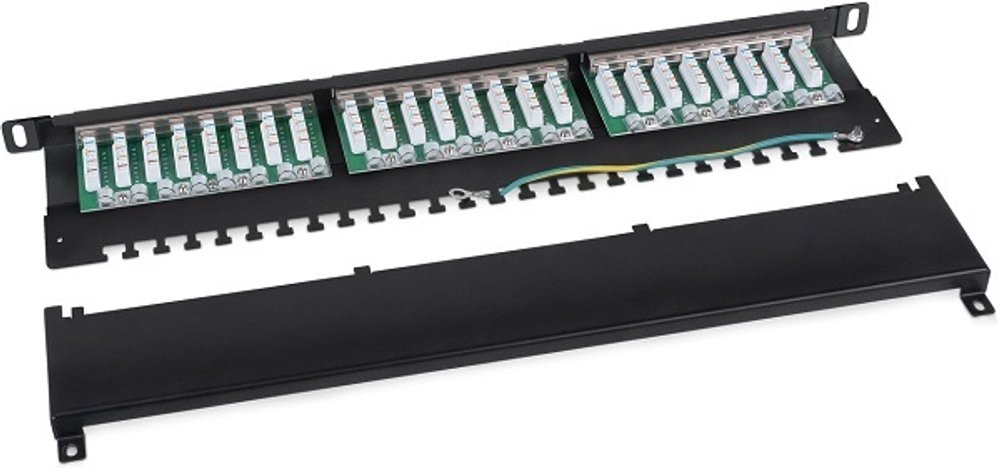 Патч-панель  Cabeus PLHD-24-Cat.5e-SH-Dual-0,5U