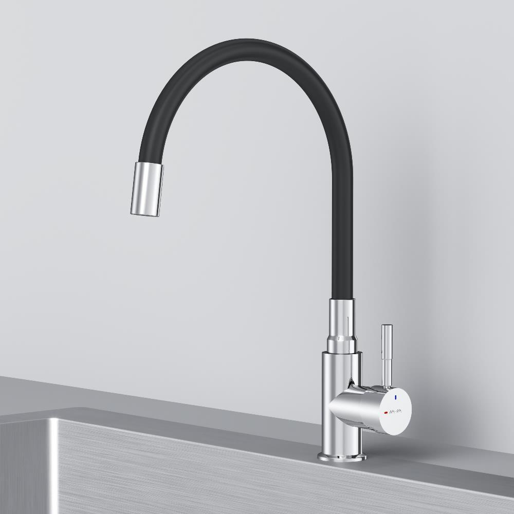 Смеситель для кухни с гибким изливом, черный/хром AM.PM X-Joy S F85B07602