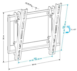 Кронштейн для телевизора Holder LCD-T2609 черный 22;-47; макс.40кг настенный наклон