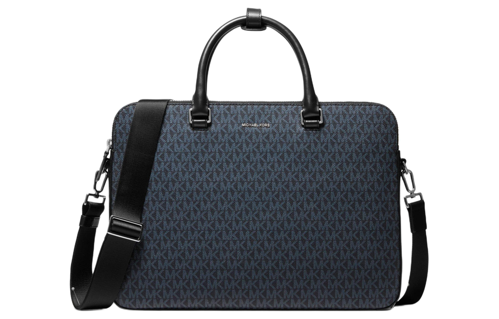 MICHAEL KORS MK Cooper Artificial Leather One Shoulder Handbag, Briefcase Large Men"s Marine Blue