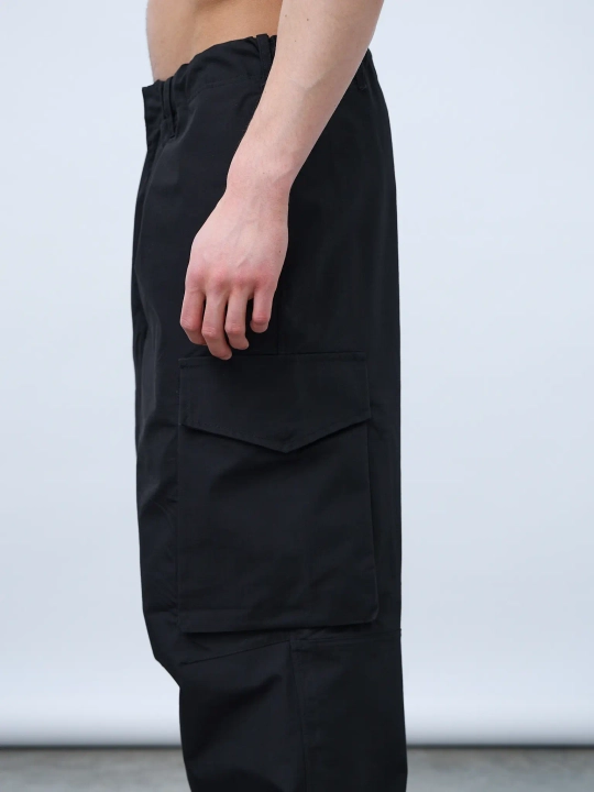 Брюки карго мужские (черный)
