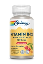 Vitamin B-12 1000mcg with Folic Acid 90 lozenges Solaray