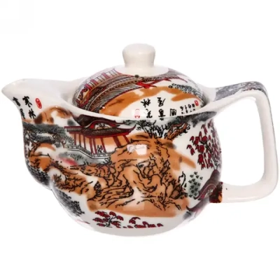 Чайник заварочный керамический 350мл с ситом «Китайская деревня»
