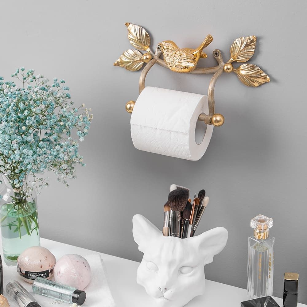 Держатель для туалетной бумаги Птичка Айвори