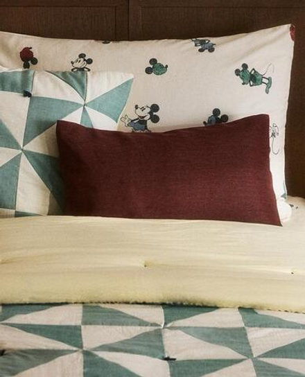 ZARA HOME ДЕТСКОЕ ОДЕЯЛО В СТИЛЕ ПЭЧВОК, ЗЕЛЕНЫЙ