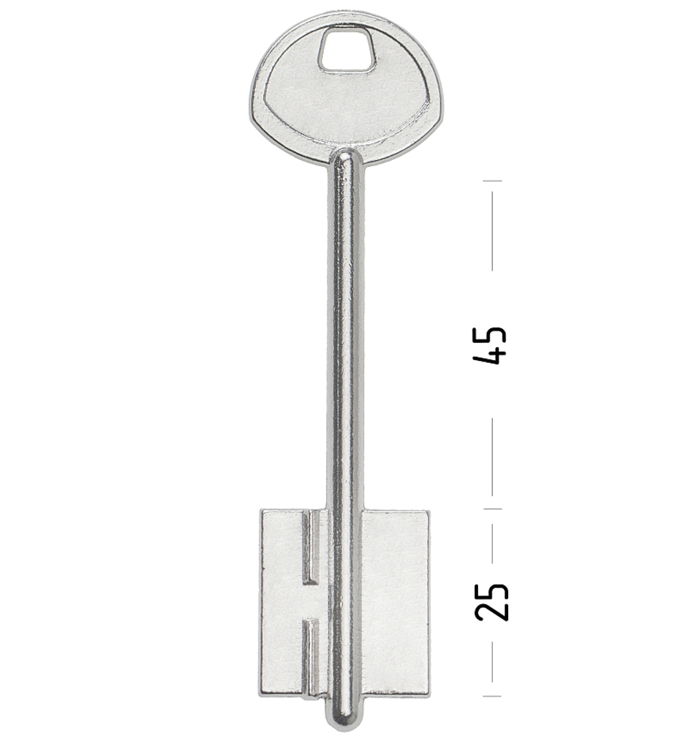 Заготовка сувальдного ключа 10655 139/1- Гардиан-3 литьё (широк.) (96*22,4*24,6) (4,9мм) (GRD3D)