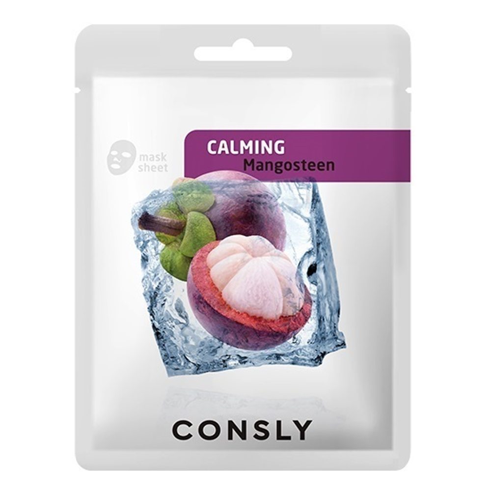 Маска для лица успокаивающая с экстрактом мангостина Consly Mangosteen Calming Mask Pack