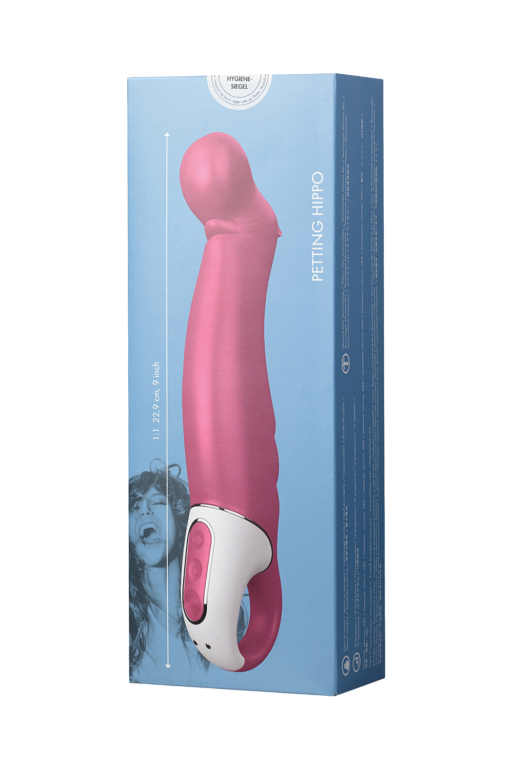 Вибратор Satisfyer Vibes Petting Hippo силикон розовый 22,9 см