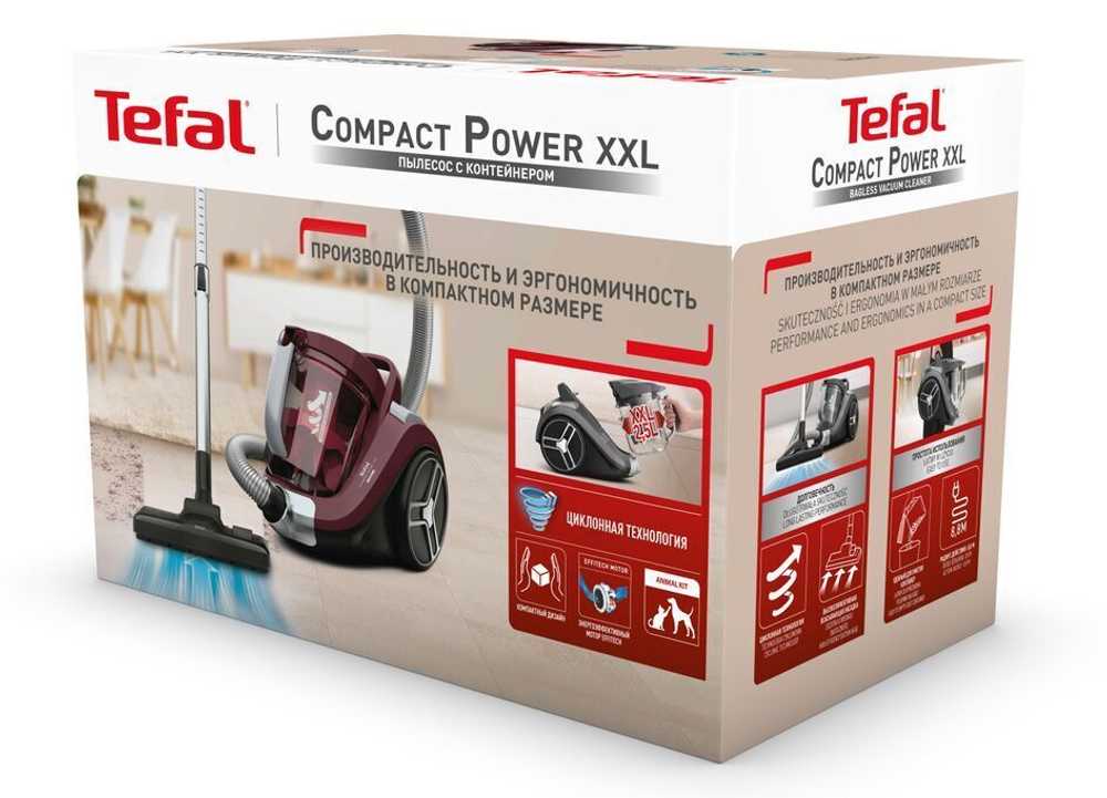 Пылесос с контейнером Tefal Compact Power XXL TW4873EA