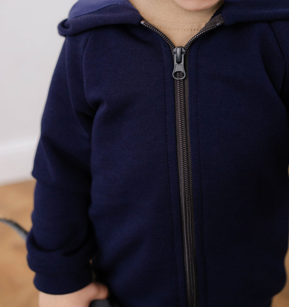 Костюм из футера петля (темно-синий)