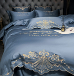 Постельное белье Сатин Гладкокрашеный Вышивка Делюкс DHC005