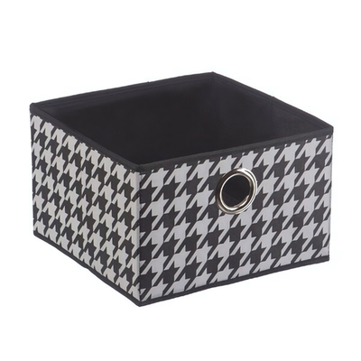 Короб для хранения "Пепита", Д280 Ш280 В180, черно-белый