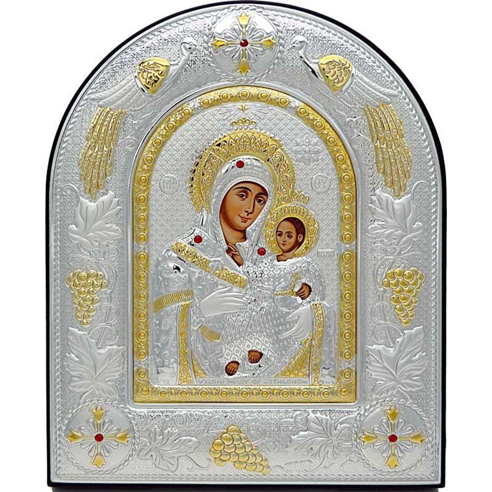 Икона Вифлеемская Божья Матерь в серебряном окладе.