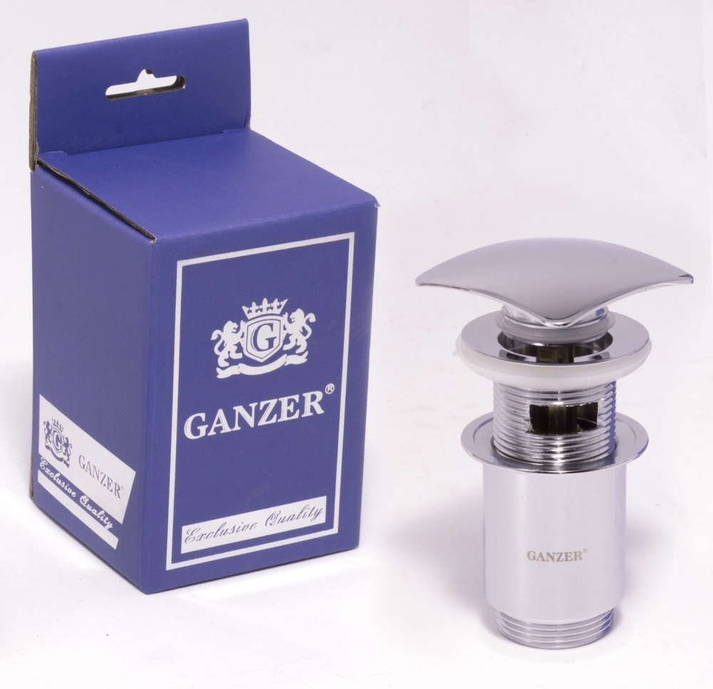 Донный клапан с перел. GANZER  F-8   КВАДРАТ