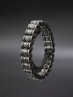 Картинка футарк скандинавские руны из серебра браслет.