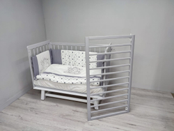 Кроватка детская Incanto Anniken (серый/белый) маятник продольный