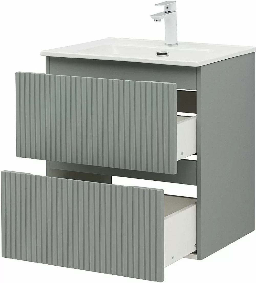 Тумба с раковиной Aquanet Джейн (Flat) 335432/330429 60 мисти грин